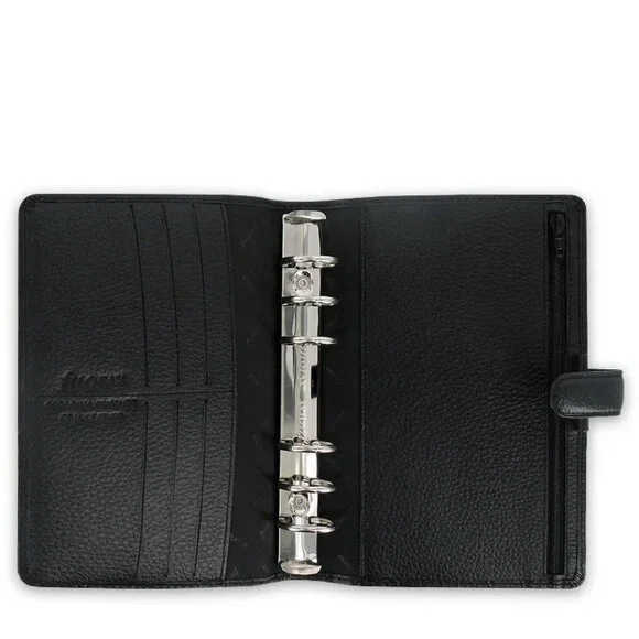 NWT FiloFAX Finsbury Black Leather Personal Organizer - Picture 3 of 16